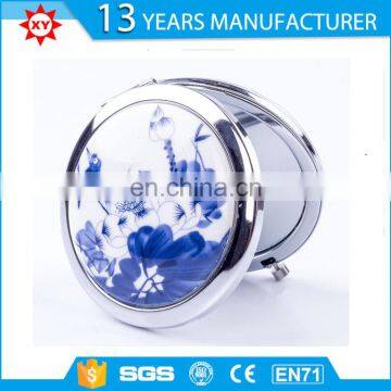 Silver Finishing Printing Logo Makeup Mirror