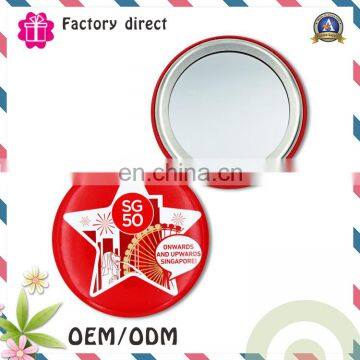 Girl small mirror cheap metal pocket mirror/tin mini mirror