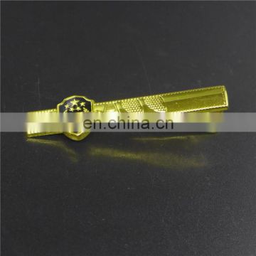 Top sale die casting sport medallion gun tie clip magnetic tie clip