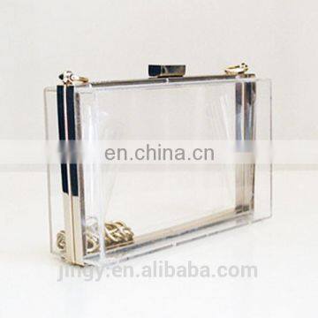 jingyue oem direct selling ladies fashion designer clear handbags