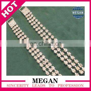 Hot Sale Silver Crystal Rhinestone connector for bikini