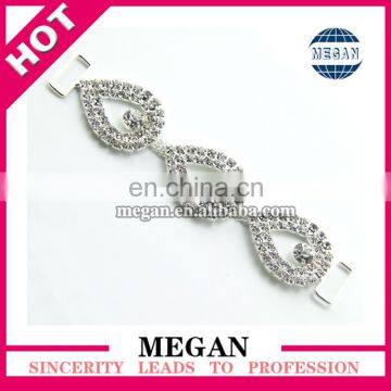 AB Crystal bikini connector teardrop shaped Rhinestone Bikini Connector Slider