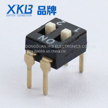 XKB Factory 2.54 mm pitch 2-digit in-line DIP switch