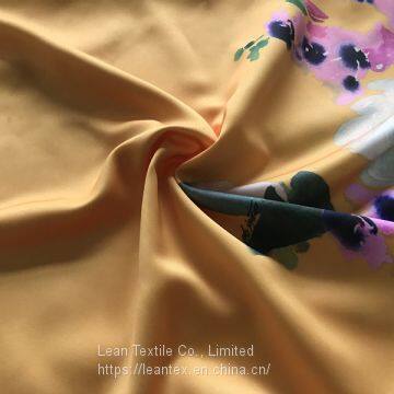 Polyester Dull Satin Fabric Custom Printing