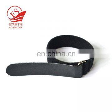 Free sample rubber fasten strap mental ring buckle strapping with backed PU