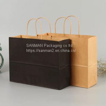 Organic shopping brown kraft paper bag