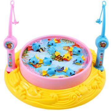2020 New Arrival Fishing Toys Child Music Playing House USB Electronic Fishing Platform Spin Magnetis For Chlidren Kids
