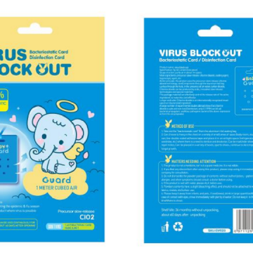 Virus Blocker Air Doctor Chlorine Dioxide Clo2 Gas Disinfection Sterilization Card For children