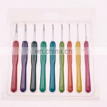 Custom packaging wholesale ergonom crochet hook set rubber handle crochet hook