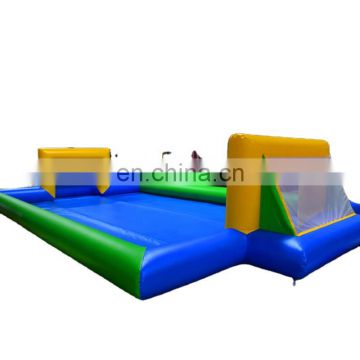 Portable Inflatable floor football arena,water soap slippy football sport game field for promotion