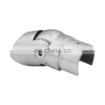 Upward adjustable connector for channel handrail tube 42.4/48.3