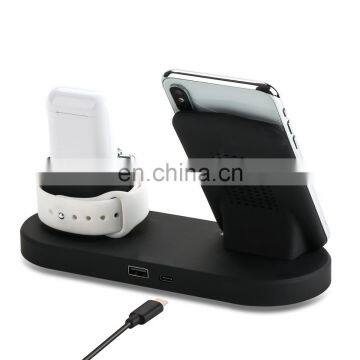 Fast Charging With Charging Dock Wireless Charger Stand for Mobile Phones and Smart Watch