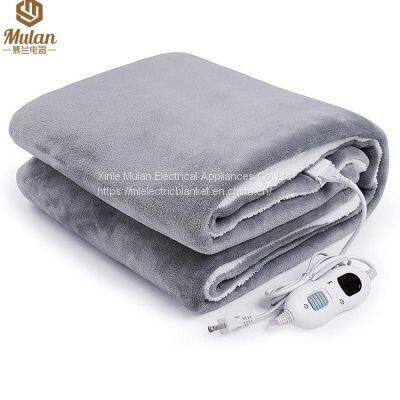 New Controller Electric Blanket, Heated Throw Flannel Over Blanket