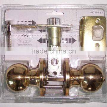 ANSI Grade 3 Knob Lockset with brass cylinder