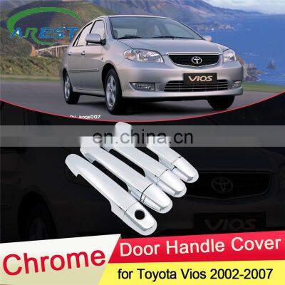 for Toyota Soluna Vios XP40 Limo 2002 2003 2004 2005 2006 2007 2008 Chrome Door Handle Cover Trim Set Car Styling Accessories