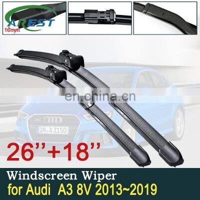 for Audi A3 8V 2013 2014 2015 2016 2017 2018 2019 Car Wiper Blades S3 RS3 Sline Windscreen Windshield Wipers Car Accessories