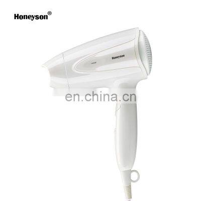 Honeyson hot quality hotel white foldable handle full head hair dryer