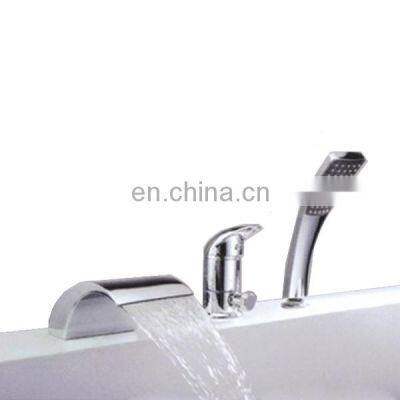 Faucet spouts for bathtub 3 hole waterfall faucet for baths