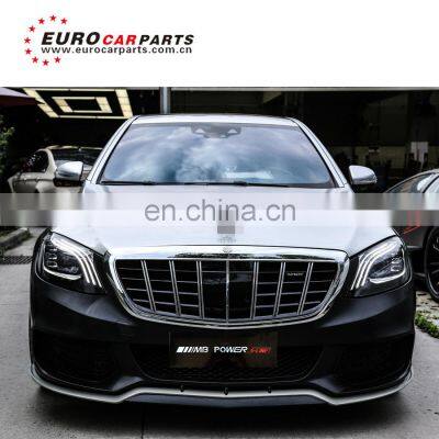 2020 S class w222 M to B900 body kit for S class w222 to B900 style with front bumper grille and diffuser muffler tips