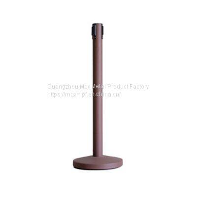 LG-B9 Brown Control Crowd Queue Barrier Belt Stanchions Pole