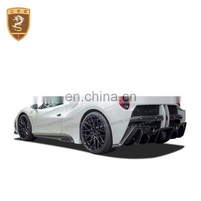 MI-SHA Style Car Body Parts Front Rear Bumper Lip Rear Spoiler Body Kit For Ferra-ri 488 GTB Auto Parts