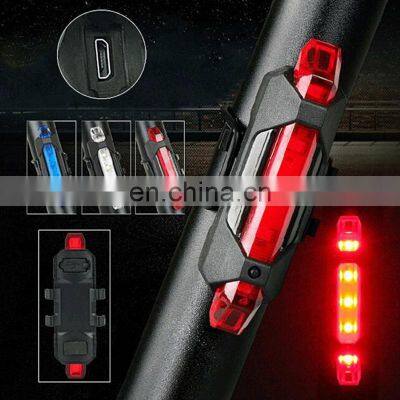 Bike Cycle Light Waterproof Rear Tail Cycle Light Led Usb Lights Rechargeable Mountain Bike Cycling Taillamp Safety