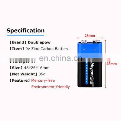 Primary 6f22 9V Zinc Carbon Battery for Electronic Devices photo-3