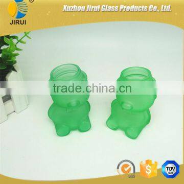 New Style Green Bear Shape Glass Jar 70ml Glass Candy Jar photo-5