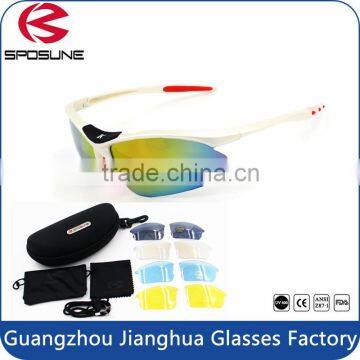 Fast delivery in stock high impact frame UV400 blocking bike riding sport sun glasses