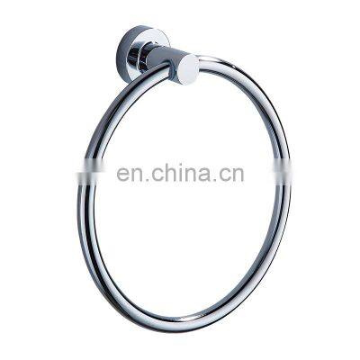 Bathroom accessories wall mounted black towel ring bathroom towel holder sets Chromed