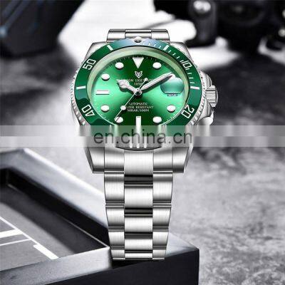 LIGE 6801 Luxury Automatic Watches Men Stainless Steel Waterproof Dive Watches Business Mechanical Watch photo-5