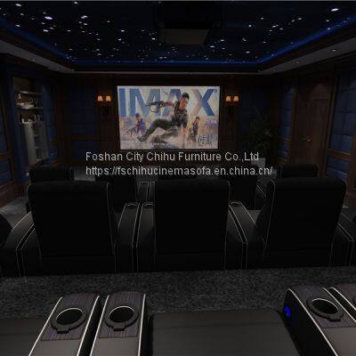 CHIHU Theater Furniture High Quality Comfortable Leather Cinema Chair Power Recliner Home Theater Sofa photo-3
