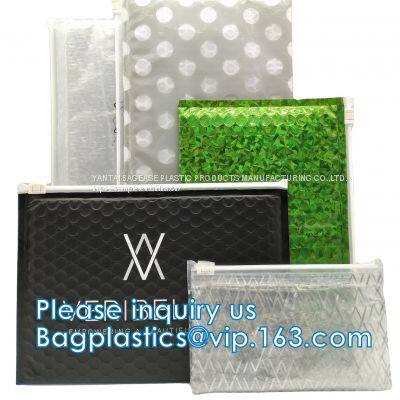 Metallic Foil Film PE Film PE Bubble Cosmetics Reclosable Ziplockk Zipper Bubble Bag 100% Eco-Friendly Waterproof