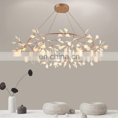 Nordic Firefly Chandelier Crystal Pendant Lamp Modern Indoor Light For Ceiling Lamp