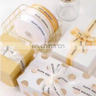 Low MOQ Wholesale Custom Single Double Face Satin Ribbon Printed Satin Sateen Ribbon With Logo photo-3