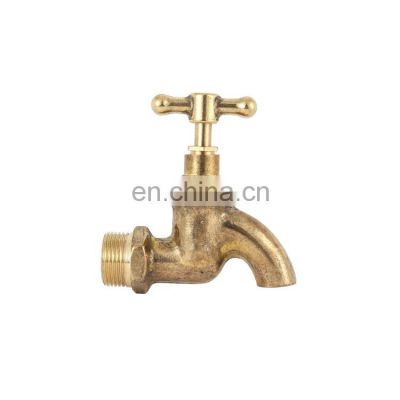 LIRLEE OEM Outdoor water control elbow brass bibcock faucet hot and cold water