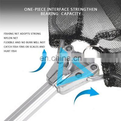 Folding Lightweight Fishing Net Extended Telescopic Rod Handle Aluminum Alloy Fish Catch Fishing Aluminum Landing Net photo-4