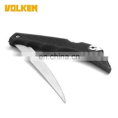 Black handle fish pattern fish fillet knives with customized logo stainless steel outdoor sports fishing knife