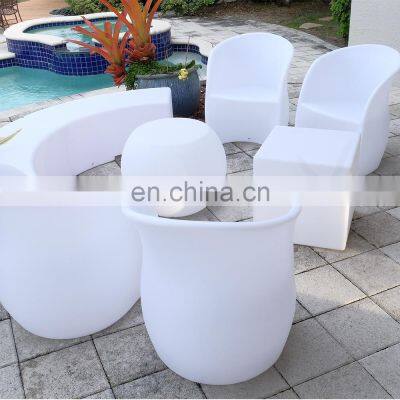 Led Cocktail Bar Table Eco-friendly Plastic Bar Hotel Restaurant Stools Led Cube Light Chair Led Light Chair photo-5