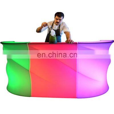 restaurant pub bistro outdoor commercial plastic illuminated glow luminous lighting portable led bar counter