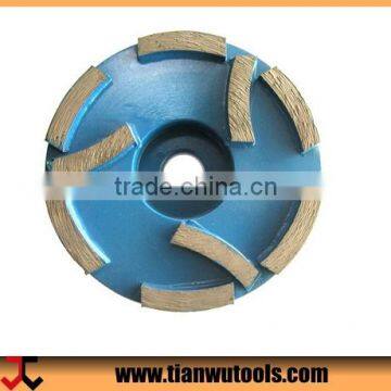 Dia.4" HTC machine abrasive diamond grinding cup wheel for milling concrete