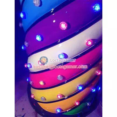 Zhongshan Tai Le Play Children Indoor and Outdoor Small and Medium-sized Glass Fiber Reinforced Plastic Children Rotating Flying Chair Colorful Flying Chair Waterproof Play Equipment photo-2