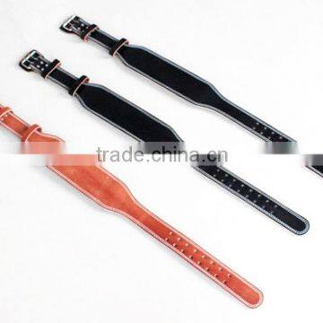 Leather weight lifting belt