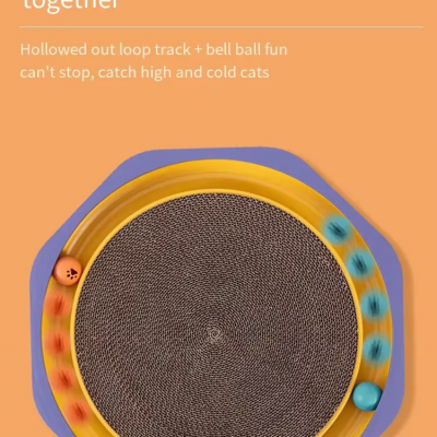 Meow Love Cat Scratcher Enjoynest Scratching Post Triangle Grab Board Sturdy Toys for Indoor Cats