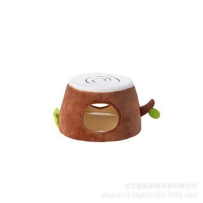 Meow Love Cat Warm Cave Shape Pet Push House Soft Bed Cat Puppy Cushion Bed Can Be Deformed And Folded In Two Styles