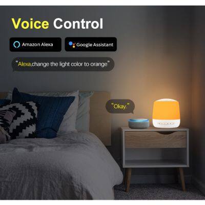 Smart Wifi White Noise Sound Machine With Baby Night Light,34 Soothing Music Built-in to Help Sleep and Wake up in the Morning photo-5