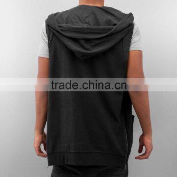2016 OEM Fashionable Mens Gray Hooded Vest photo-3