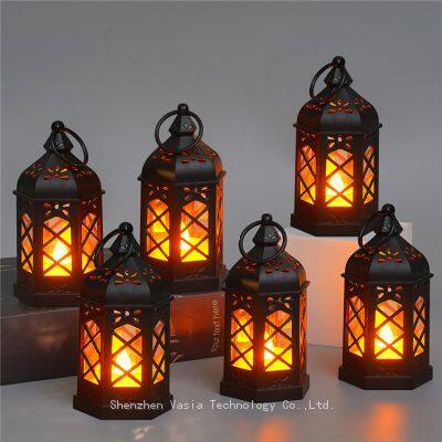 Hexagonal Retro LED Lantern Lamps, Flameless Candle Effect for Party & Home Decor Wholesale