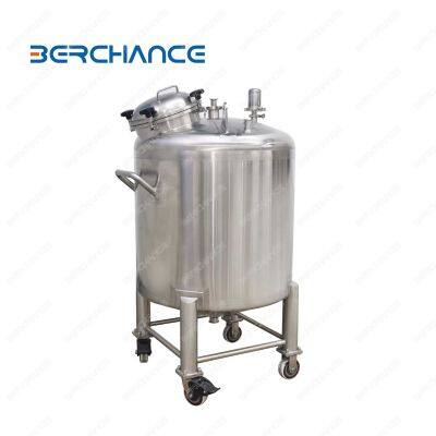 BERCHANCE Stainless Steel Storage Tank 500L–20000L | Industrial Liquid Storage Vessel with CIP Cleaning System
