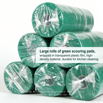 Schwere Stahlwollegrünes Scheuerrollenpad aus Fabrikbelieferung photo-3